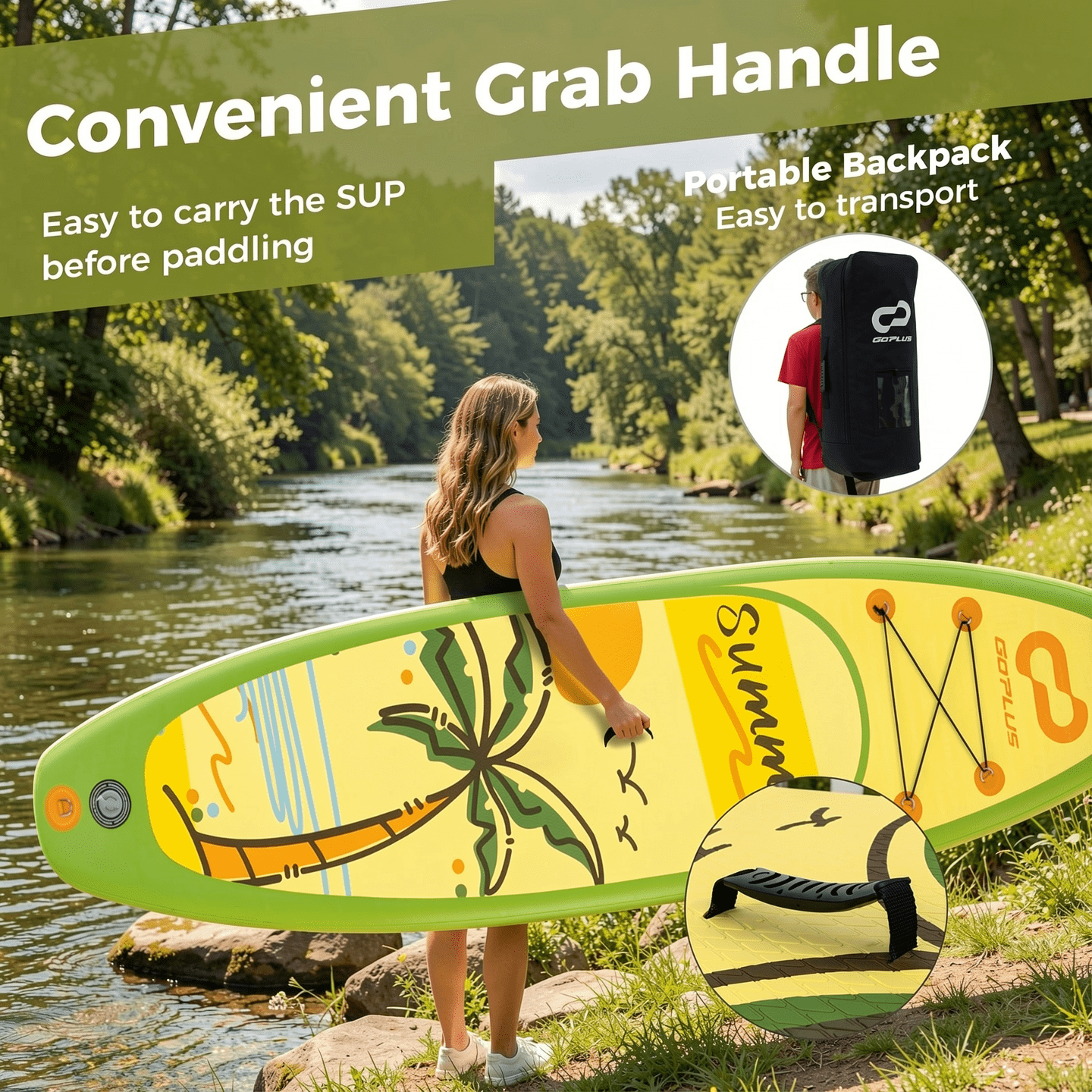 Airfind Inflatable Paddle Board with 3 Fins and SUP Kit-L
