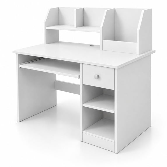 Timber Sizes Table Airfind Youth Study Desk Youth Writing Table with Hutch Drawer Shelves ...