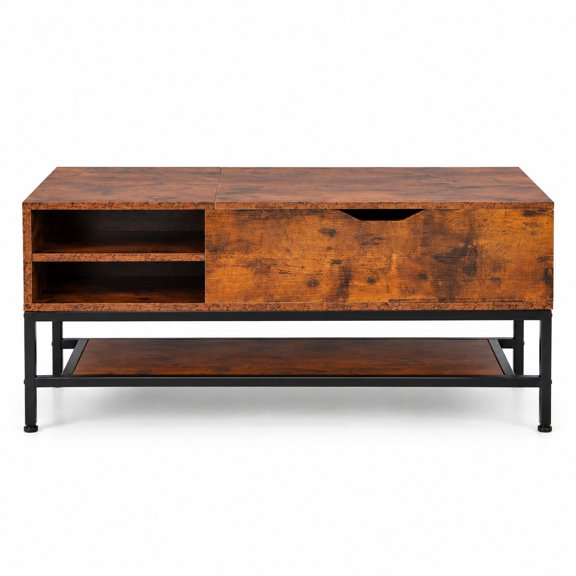 Airfind Lift Top Coffee Table with Hidden Compartment and Removable Storage Shelf, 88 lbs Capacity, Engineered Wood Metal Frame, Coffee
