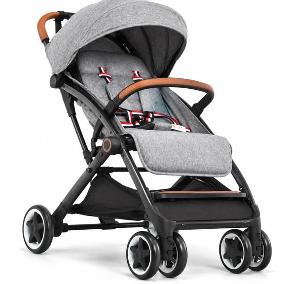 Airfind Lightweight Aluminium Frame Baby Stroller with Net, Aluminium Alloy Iron Fabric Frame, for 0-3 years old, 28.5" x 20.5" x 38" Footprint