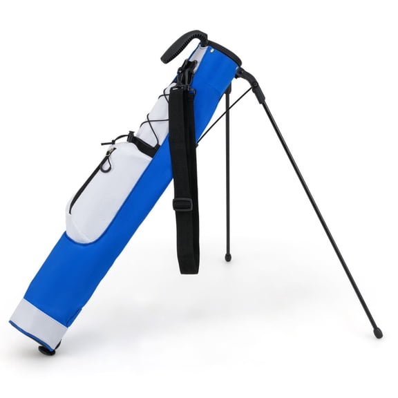 Airfind Lightweight Golf Stand Bag with 5-Way Divider and Auto Stand Mechanism featuring multiple storage pockets and an anti-slip base for the range and course, White