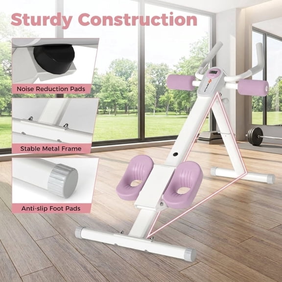 Airfind Magnetic Rowing Machine for Home with 10 Level Resistance and LCD Monitor with Foldable Steel Frame and Sliding Seat, White