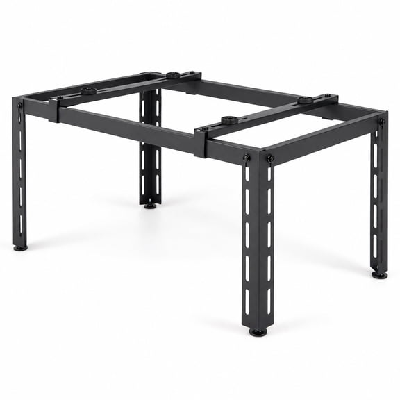 Airfind Mini Split Ground Stand Adjustable for 9000-36000 BTU Ductless Air Conditioners Heat Pump, 400 lbs Capacity, Metal PP Frame, Black