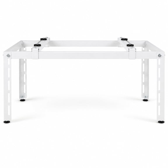 Airfind Mini Split Ground Stand Adjustable for 9000-36000 BTU Ductless Air Conditioners Heat Pump, 400 lbs Capacity, Metal PP Frame, White