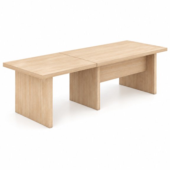 Airfind Modular Coffee Table Set of 2 L Shaped Center Tables for Small Space, 155 lbs Capacity, Engineered Wood Frame, 35.5" x 20" x 16.5" Footprint
