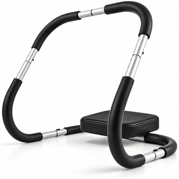 Airfind Portable AB Trainer with Headrest and Foam Handle for Office Home Gym, 220 lbs Capacity, Steel foam Frame, Silver