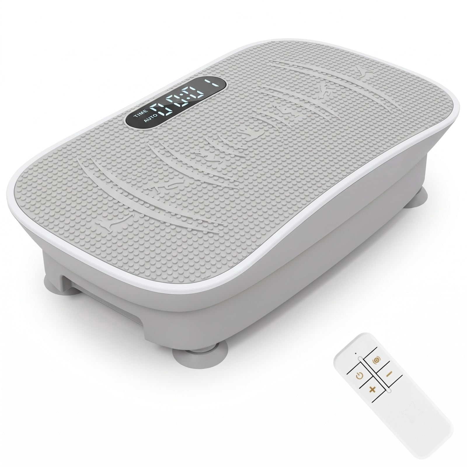 Airfind Vibration Plate Exercise Machine for Weight Loss and Lymphatic Drainage, 10 Speed Whole Body Vibration Platform with Remote Control and LED Display, Gray