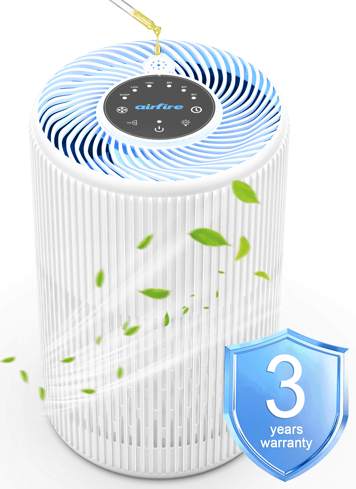 Airfire Air Purifier for Home, up to 1300 Sq.ft/2H Air Purifiers for Allergies and Asthma, H13 HEPA Air Filter
