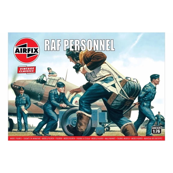 Airfix 00747V RAF Personnel 1/76 Scale Plastic Model Figures