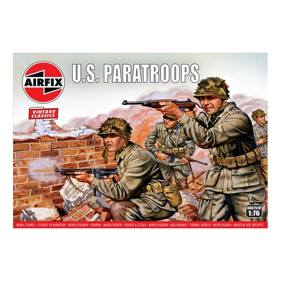Airfix 00751V US Paratroops 1/76 Scale Plastic Model Figures