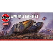 Airfix Model Tank - A01315V WWI Male Tank Mk.I, Plastic Model Kits for Adults & Kids 8+, 176 Scale, Skill Level 2, WW2 Theme Military Models, World War 2 Tanks