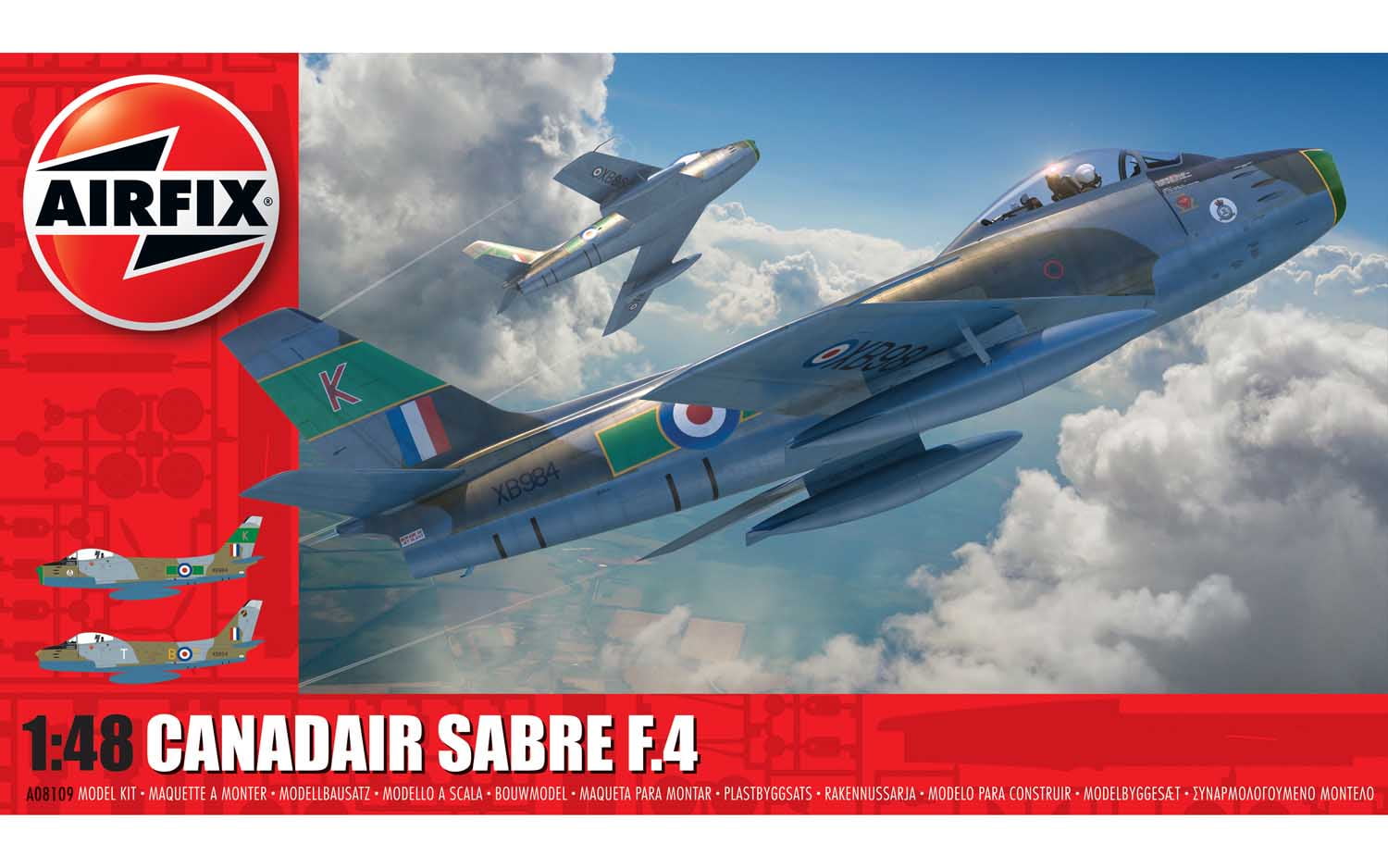 Airfix A08109 Canadair Sabre F.4 1:48 Plastic Model Building Kit