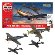 Airfix Model Set - A50193 P-51D Mustang vs Bf109F-4 Dogfight Double Model Building Kit - Plasti