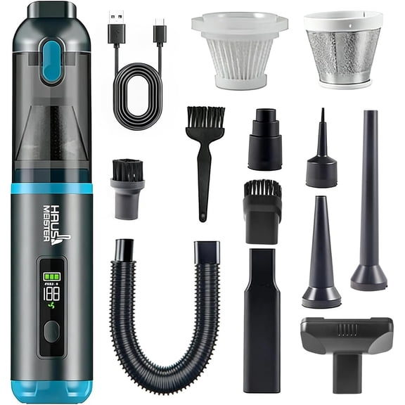 Airflex One Cordless  Vacuum 16000Pa, 4-in-1 Handheld Vacuum with Air Duster & Inflator, Portable Mini Vac for  Detailing, , Keyboard Cleaning