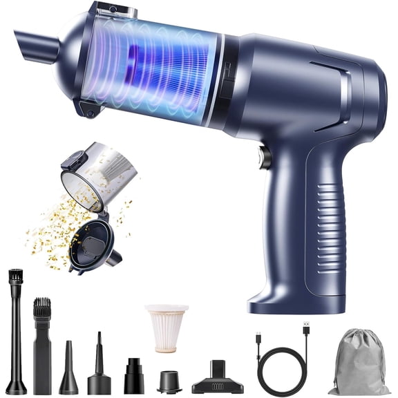 Airflex Pro Car Vacuum Portable Cordless, 20000PA Handheld Vacuum Cleaner,Mini Vacuum Cleaner w/Type-C Fast Charge for Car, Home & Outdoor