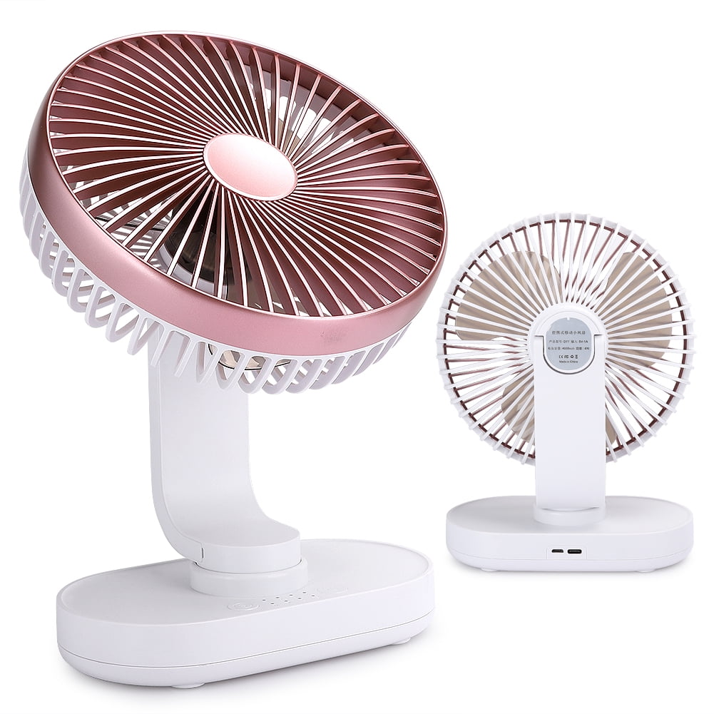 Airflow 4 Speed Desktop Fan USB Desktop Fan, USB Mini Fan, 2 Charging