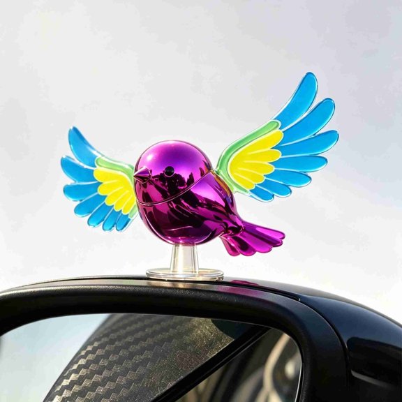 Airflow-Driven Bird Vehicle Ornament, Plug-Free Simulated Flying Bird Decoration for Car, Motorcycle, Auto Exterior, Hood Accent, Road Trip Styling, and Creative Vehicle Display, Style B