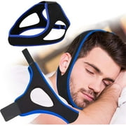 Airflow Jaw Strap,2024 New Snore Stopper,Chin Strap for Snoring,Breathable Air Flow Jaw Strap,Snoring Solution for Man Women and Older to Keep Mouth Closed (blue)