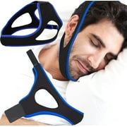 Airflow Jaw Strap,2024 New Snore Stopper,Chin Strap for Snoring,Breathable Air Flow Jaw Strap,Snoring Solution for Man Women and Older to Keep Mouth Closed (blue)