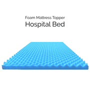 Airflow Mattress Topper 2” Hospital Size 33”x72” , Egg Crate Foam/convoluted mattress topper, Hospital Size Mattress topper, Hospital Bed Pad by Foam Global l Made In USA