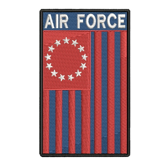 Airforce Betsy Ross Flag Embroidered DIY Iron on or Sew-on Decorative Patch Badge Emblem Appliques 2A Military Tactical Series