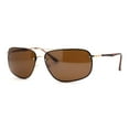 thumbnail image 1 of Airforce Mens Narrow Rimless Exposed Lens Officers Sunglasses Gold Brown, 1 of 4