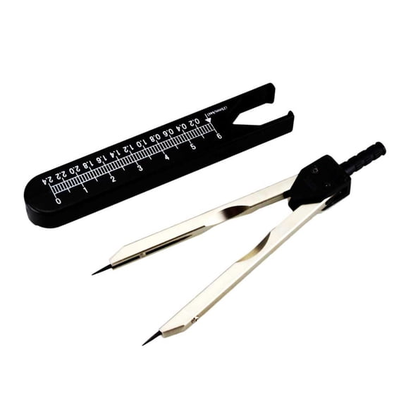 Airgoesin EKG ECG Caliper With Ruler For Electrocardiogram Wave Measurement Black