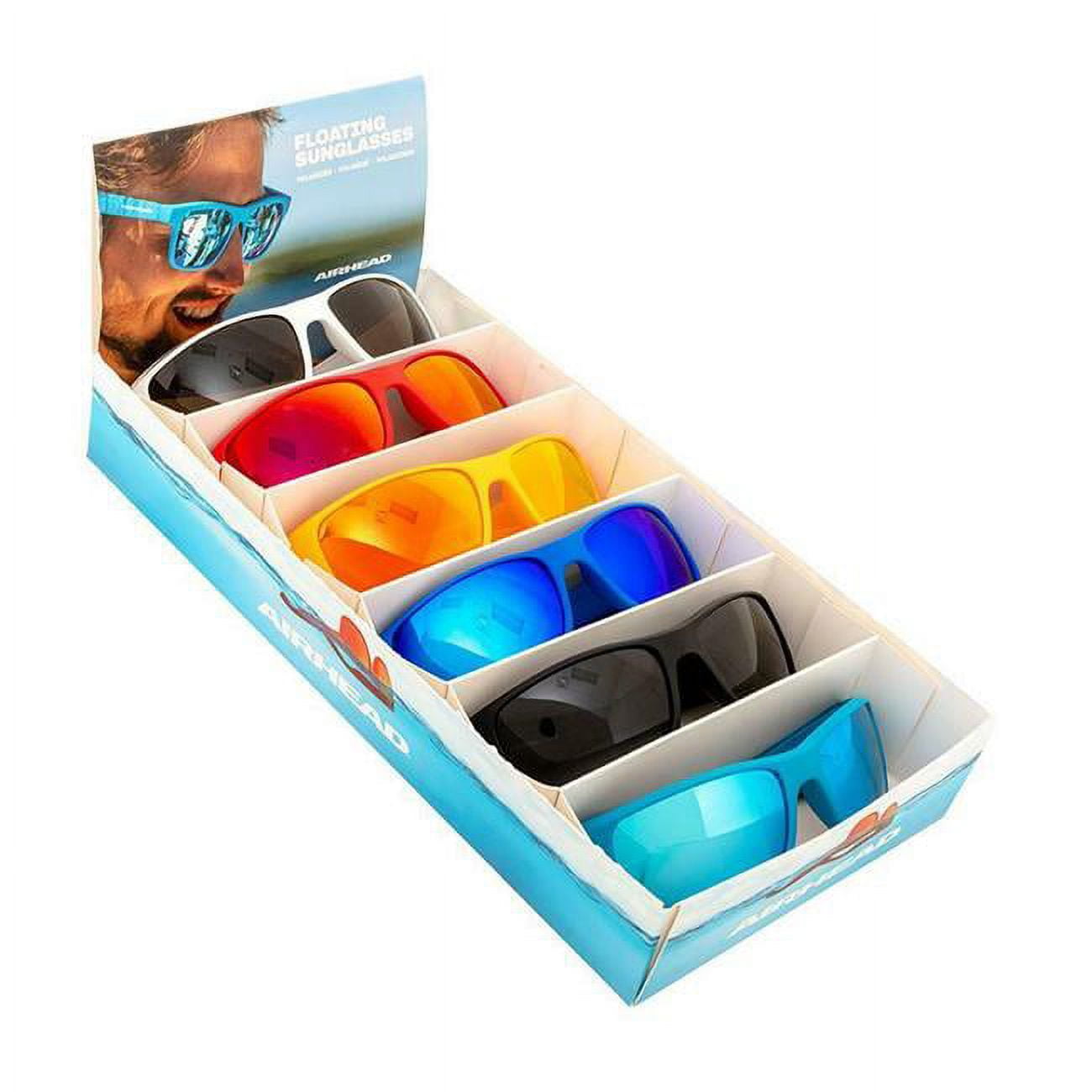 Airhead AHFSSWM6 Sport Sunglass, Assorted - Box of 6