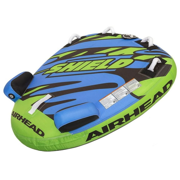 Airhead AHSH-T1 Shield Single Person Towable Inflatable Water Tube w/ 4 Handles