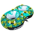 thumbnail image 1 of Airhead BLAST 2 Inflatable Open Top 2-Person Towable Water Tube, Tropical Green, 1 of 6