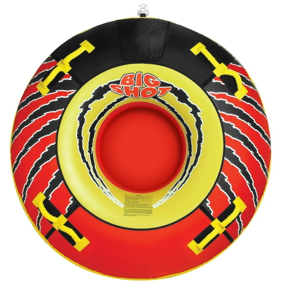 Airhead Big Shot Towable Tube for Boating, Quadruple Rider, Open Top Tube