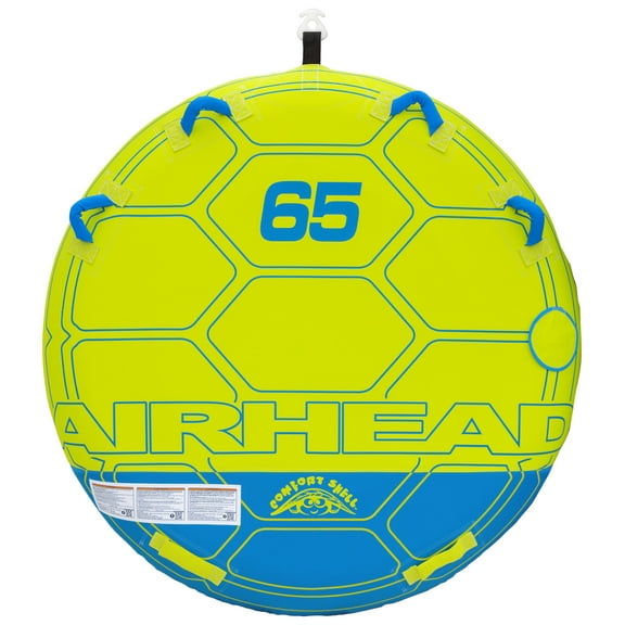 Airhead Comfort Shell Deck 65" Towable Tube for Boating, 2 Riders