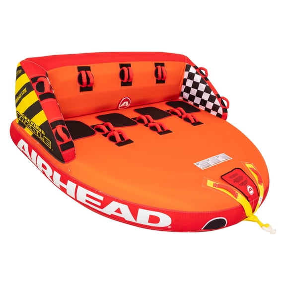 Airhead Great Big Mable 1-2 Rider Chariot Towable Tube for Boating, Dual Tow Points