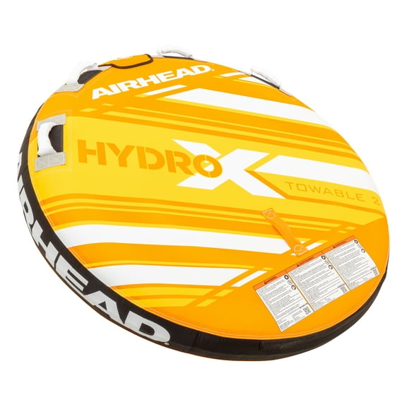 Airhead Hydro-X 2 Person Towable Tube for Boating, Orange, 58" Deflated Size, Max Capacity 340 lbs