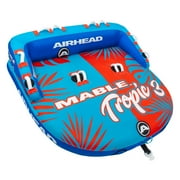 Airhead Mable Tropic 3 Person Towable Tube for Boating, 72" x 73" Deflated Size, Max Capacity 510 lbs