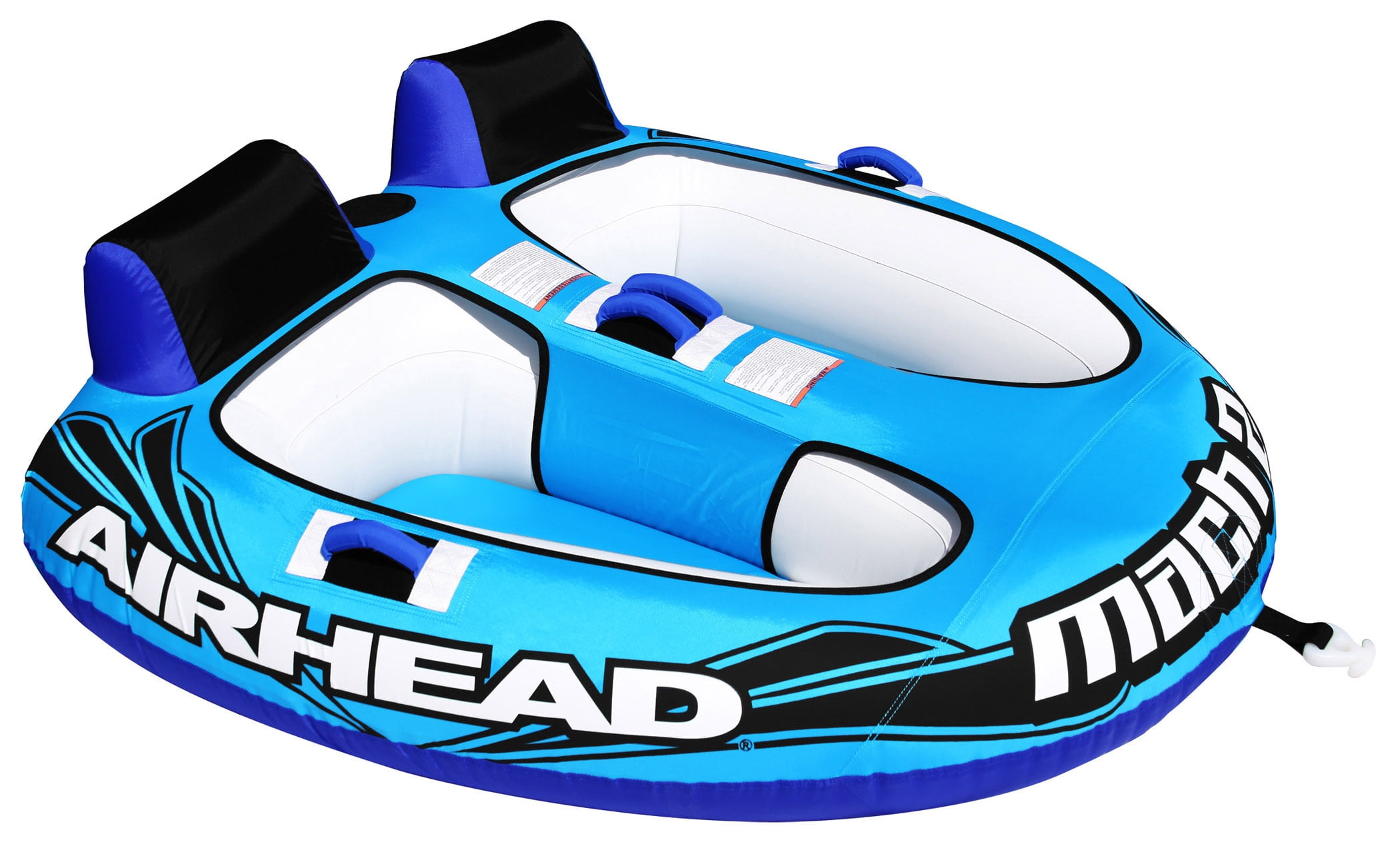 Airhead Mach 2 TwoPerson Towable Boat Tube Float, HeavyDuty Nylon