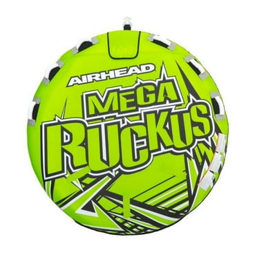 Airhead Mega Ruckus Towable Tube for Boating, Waterskiing Towable Fits up to 3 People, Weight Capacity 510 lb