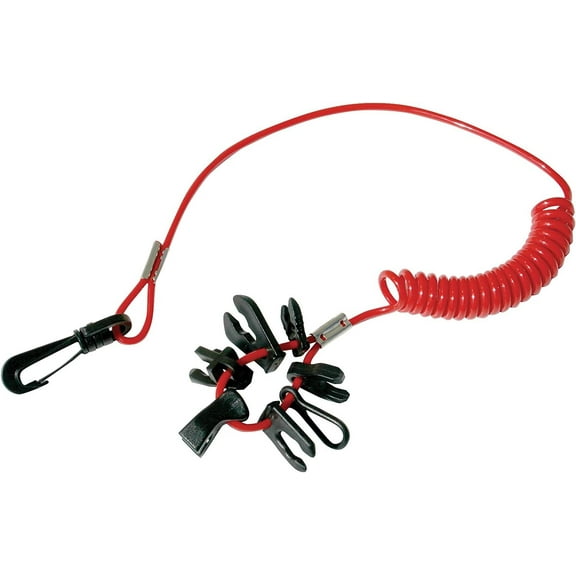 Airhead Red Plastic Boat Kill Switch Keys with Lanyard 7 Count