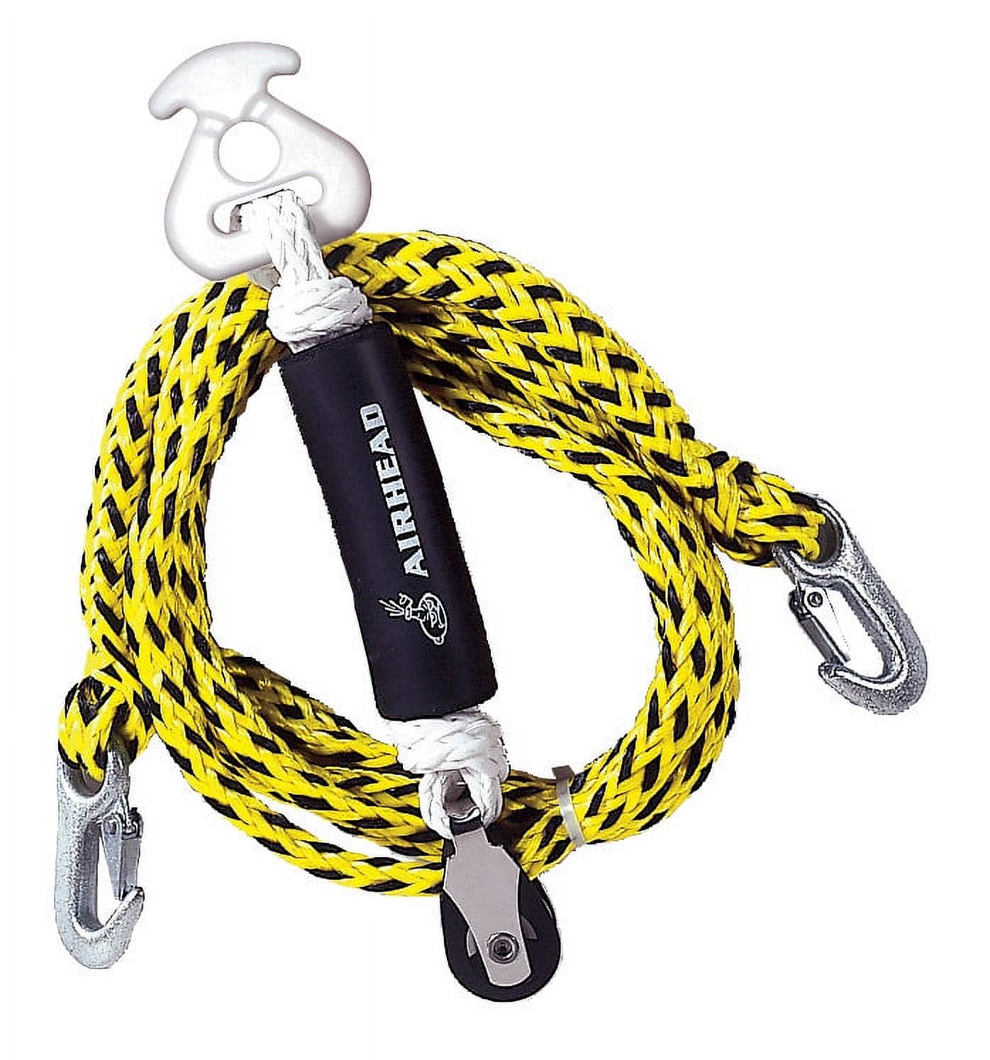 Airhead Self Centering Tow Harness Rope for 2Person Tube Floats, Yellow, 12 Ft.