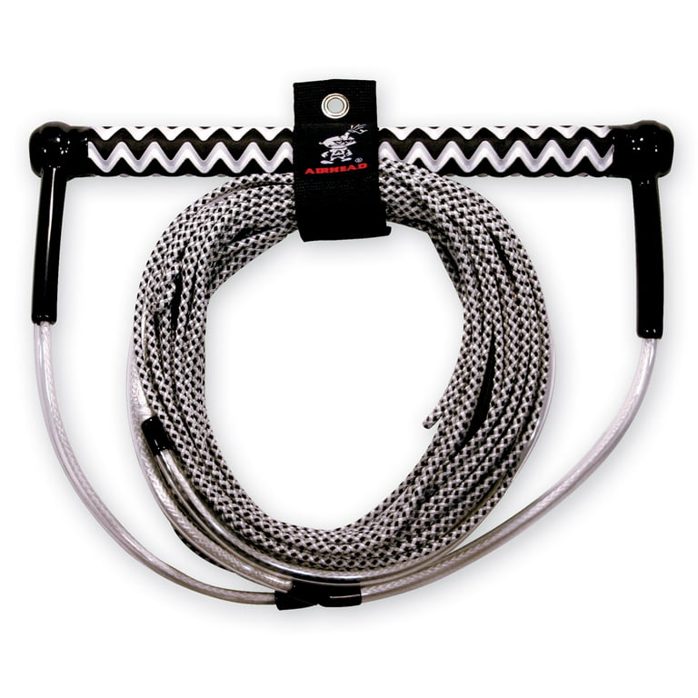 Airhead Spectra No Stretch Wakeboard Rope, Grey/Black/White, 70 ft