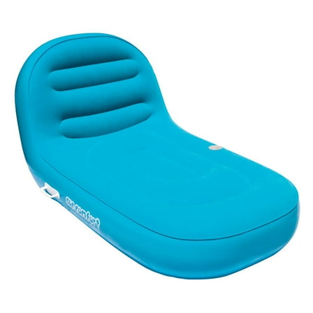 Airhead Sun Comfort Cool Suede Swimming Pool Chaise Lounge Float, Sapphire Blue