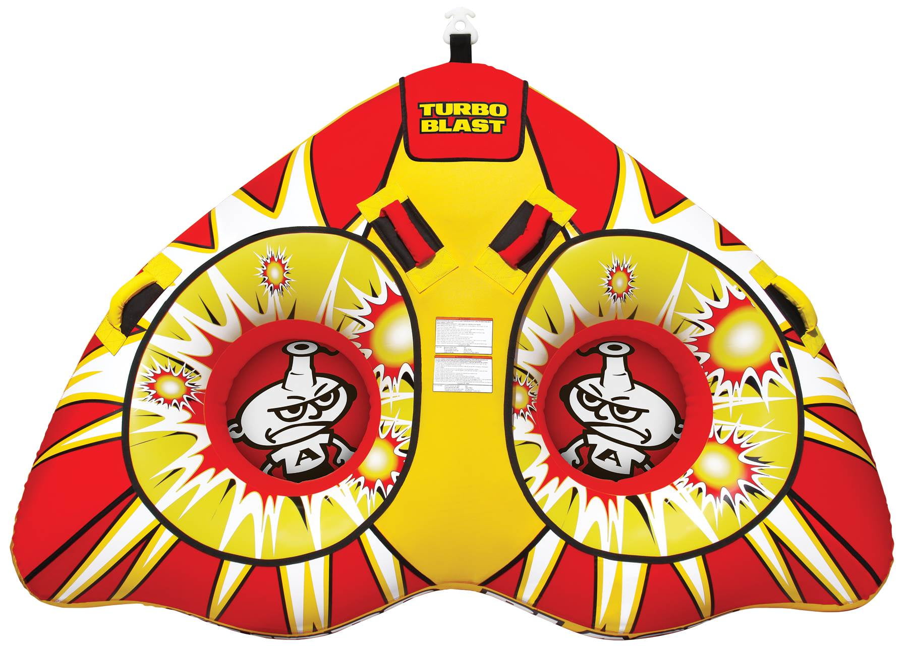 Turbo Blast Red and Yellow 2-Rider Towable Tube