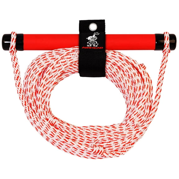 Airhead UV Resistant Ski Rope, EVA Handle, Red and White, 1.15 lbs