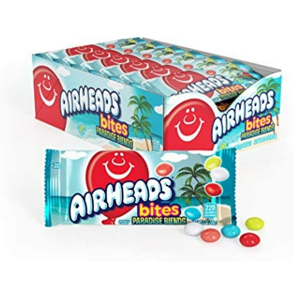 Airheads Candy Bites, Paradise Blends, Non Melting, Party, Concessions, Office, 2Oz (Bulk Pack Of 18)