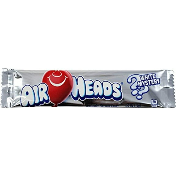 Airheads Candy Individually Wrapped Bars, White Mystery, 0.55 Ounce,36 Count