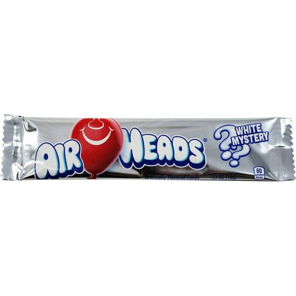 Airheads Candy Individually Wrapped Bars, White Mystery, 0.55 Ounce,36 count