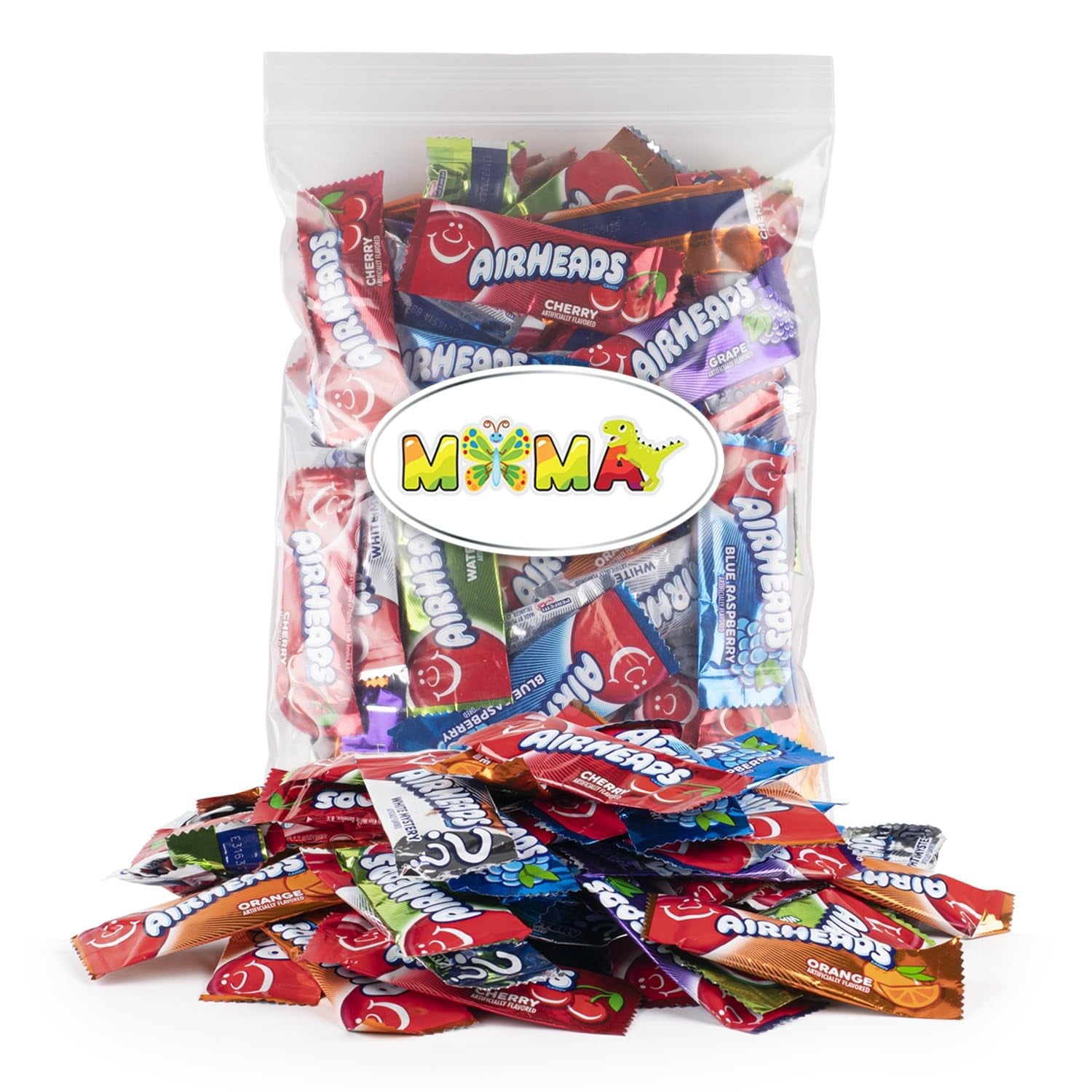 Airheads Candy Mini Bars- 1.5lb Assorted Fruit Flavors, Individually ...