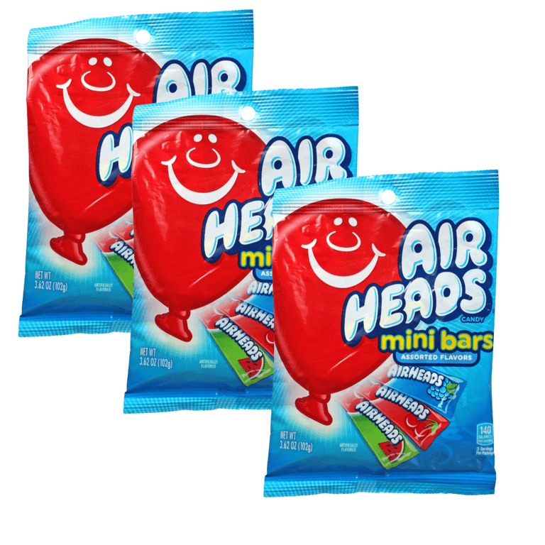 Airheads Candy Mini Bars Assorted Flavors Individually Wrapped