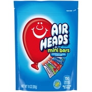 Airheads Candy Variety Bag, Individually Wrapped Assorted Fruit Mini Bars, Nut Free, 10 oz
