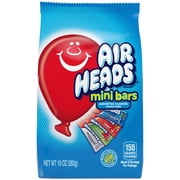 Airheads Candy Variety Bag, Individually Wrapped Assorted Fruit Mini Bars, Nut Free, 10 oz